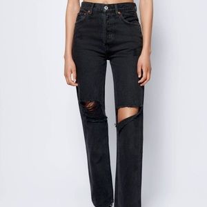 Re/Done Black 90s High-Rise Jeans